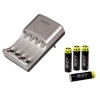 Зарядное устройство Delta Ready Pro для 2/4 аккумуляторов AA/AAA+4 аккумулятора Ready 4 Power AA/2200мАч,  Hama     [ObP] (H-87086)
