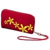 Сумочка для мобильного телефона Zipper Bag, на молнии, съемный ремешок для руки, 6.0 x 1.3 x 10.5 см, велюр, красный/желтый, Hama     [OpG] (H-106526)