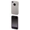 Футляр Rubber для Apple iPhone 4/4S, прорезиненный, пластик, серебристый, Hama     [ObG] (H-107197)