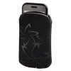 Чехол Velvet Pouch Flower для мобильного телефона, 6.5 х 12.5 х 1.8 см, велюр, черный, Hama     [OhG] (H-107345)