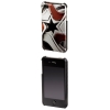 Футляр Star для Apple iPhone 4/4S, конструктивный доступ ко всем кнопкам, пластик, 3D рисунок, ч/б + красный, Hama     [ObG] (H-108506)