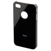 Футляр Shiny для Apple iPhone 4/4S, пластик, черный, Hama     [ObG] (H-108551)
