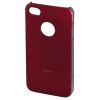 Футляр Shiny для Apple iPhone 4/4S, пластик, красный, Hama     [ObG] (H-108554)