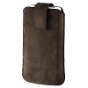 Чехол Chic Case для мобильного телефона, 1.3 х 11.5 х 6.3 см, язычок для извлечения, застежка, замша, коричневый, Hama     [OhG] (H-109338)
