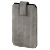 Чехол Chic Case для мобильного телефона, 1.4 х 12.3 х 6.7 см, язычок для извлечения, застежка, замша, серый, Hama     [OhG] (H-109340)