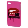 Футляр Mouth для мобильного телефона Apple iPhone 4/4S, розовый, F*** ME I'M FAMOUS     [OhG] (H-115325)