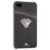 Футляр Rainbow для мобильного телефона Apple iPhone 4/4S, украшен кристаллами Swarowski, серебристый, White Diamonds     [OhG] (H-115385)