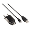Зарядное устройство Picco для USB-устройств + кабель USB - micro USB(p-p), 230В, черный, Hama     [ObG] (H-104822)