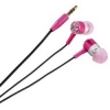 Наушники Crystal Alu HK-285, стерео, вкладыши, 3.5 мм Jack, позолоченные контакты, 1.2 м, розовый/прозрачный, Hama     [ObA] (H-56285)