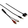 Аудиокабель для iPod, начиная с 3-го поколения, 30-pin - 3.5 mm jack (m-m) + адаптер 2RCA, черный, Hama     [ObM] (H-80807)