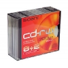 CD-RW Sony       700МБ, 80 мин., 4-10x, 10шт., Slim Case, (10CDRW700HSSLD), перезаписываемый компакт-диск (CDRW-S700H)