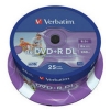 DVD+R Verbatim  8.5Gb, 8х, 25шт., Cake Box, Double Layer, Printable,(43667), записываемый DVD диск (DVD+RC025DL/V8)