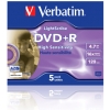 DVD+R Verbatim  4.7Gb, 16x, 5шт., Jewel Case, LightScribe, (43575), записываемый DVD диск (DVD+RJ005LS/V16)