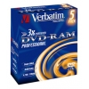 DVD-RAM Verbatim     4.7Gb, 2-3x, 5шт., Cartridge T4, (43491), односторонний, перезаписываемый DVD диск (DVD-RAM005S/V)