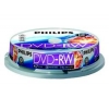 DVD-RW Philips     4.7Gb, 4x, 10шт., Cake Box, (35942), перезаписываемый DVD диск (DVD-RWC010/PH4)