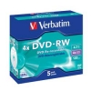 DVD-RW Verbatim  4.7Gb, 4x, 5шт., Jewel Case, (43285), перезаписываемый DVD диск (DVD-RWJ005/V4+)