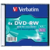 DVD-RW Verbatim  4.7Gb, 4x, 1шт. , Slim Case, (43764), перезаписываемый DVD диск (DVD-RWS001/V4)