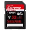 (SDSDX-032G-X46) Карта памяти SanDisk, стандарт SDHC, 32Gb, eXtreme HD Video, 45 МБ/с (SD-32GB-XHDVideo/SD)