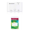 (TS-RDP8W) Устройство считывания/записи карт памяти SDMicro, MemoryStick Transcend P8, USB 2.0, белый (TS-Card Rdr P8W)