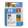 HP №88 Печатающая головка для Officejet Pro K550/ K550dtn/ K550dtwn, чёрная и жёлтая (HP-C9381A)