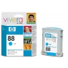 HP №88 Картридж для Officejet Pro K550, голубой Vivera, 10 мл. (HP-C9386AE)