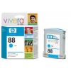 HP №88 Картридж для Officejet Pro K550, с голубыми чернилами Vivera, 19 мл. (HP-C9391AE)