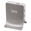 Концентратор USB 3.0 1:4 + блок питания, 5Гбит/сек, серебристый, Hama     [OhC] (H-39875)