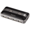 Концентратор USB 2.0, активный 1:7, черный/антрацит, Hama      [ObC] (H-78483)