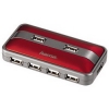 Концентратор USB 2.0, активный 1:7, красный/антрацит, Hama      [ObC] (H-78494)