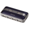 Концентратор USB 2.0 1:7, активный, синий/антрацит, Hama     [ObC] (H-78495)