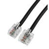 Кабель телефонный 6p4c-8p4c (m-m), 10.0 м, черный, Hama     [ObT] (H-40607)