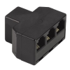 Разветвитель телефонный 6p4c 1<->3 (f-f), черный, Hama     [ObT] (H-40614)