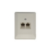 Розетка ISDN 2x 8p4c (RJ45) (f), CAT5e, накладная, белый, Hama     [ObT] (H-44592)
