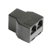 Разветвитель телефонный 6p4c (2xf -> f), черный, Hama     [ObT] (H-44855)