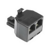 Разветвитель телефонный 6p4c (2xf -> m), черный, Hama     [ObT] (H-44856)