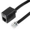 Кабель телефонный 6p6c (m-f) удлинительный, 10.0 м, черный, Hama     [ObT] (H-44920)