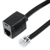 Кабель телефонный 6p6c (m-f) удлинительный, 6.0 м, черный, Hama     [ObT] (H-44921)