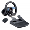 Беспроводной руль Genius Wireless Trio Racer с педалями, для PC и PlayStation2,  PlayStation3 , с обратной связью (GJ-Wireless Trio R)