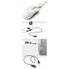 Мышь Оптическая мышь Dicota  Blossom PRO (Белая) для ноутбука, USB кабель, 1000 dpi, колесо прокрутки с красной подсветкой.Самовтягивающийся кабель. (D-Z23428Z)