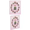 Фоторамка Baby Gallery, 1 фото 9х13см + 12 фото 3.5х4.5см, металл, розовый, Hama     [OxF] (H-65113)