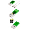 Зарядное устройство USB 3 в 1, для 2 аккумуляторов AA + USB, + 2хAA 2200mAh Ready4Power, LED-фонарик, 5В/220мА, белый, Hama     [ObP] (H-87068)