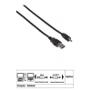Кабель USB 2.0 A-mini B (B6) (m-m), 1.8 м, черный, (для Konica, Minolta, Panasonic, Casio), Hama     [ObF] (H-74203)