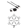 Кабель USB A-B (m-m) + адаптер USB B (f) -> 5 штекеров miniUSB (B4, B5, B6, B8, M4) (m), черный, Hama     [ObF] (H-74218)