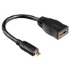 Адаптер HDMI, А (f) - micro D (m), Ethernet, позолоченные контакты, ***, черный, Hama     [ObF] (H-74241)