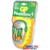 Зарядное уст-во GP <GPPB04GS-C4> POWERBANK 3 (NIMH, AA/AAA) +4шт. аккум.