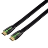 Кабель HDMI 1.4 (m-m) для Xbox 360, плоский, 2.0 м, позолоченные контакты, 4Kx2K, 10.2Гбит/с, HEC, ***, черный/зеленый, Hama     [ObO] (H-51778)