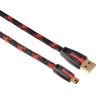 Кабель для зарядки контроллера Sony PS3, подходит для PSP, 2.5 м, черный/красный, Hama     [OxO] (H-51875)