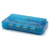 SURECOM <EP-1004>  USB HUB  4 PORT PASSIVE, прозрачный корпус