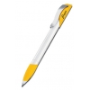 Шариковая ручка HATTRIX METALL CLEAR SENATOR, бело-желтая, цвет чернил синий (-S2179w/yel)