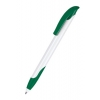 Шариковая ручка СHALLENGER SOFT SENATOR, белый корп / зеленый клип (-S2417gr)